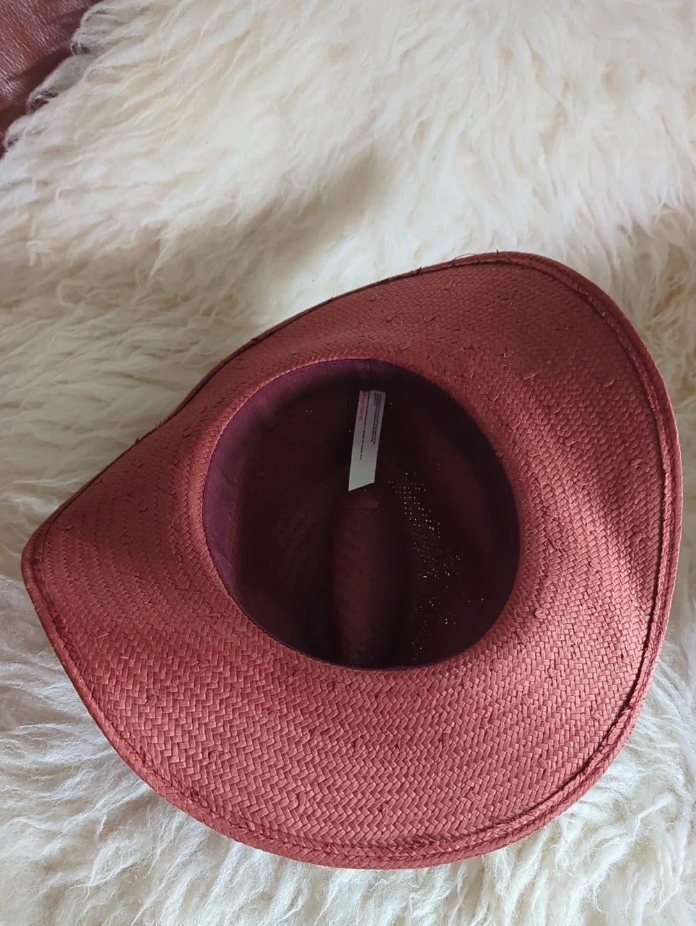 Free People - Straw Western Fedora Hat - Faded Red